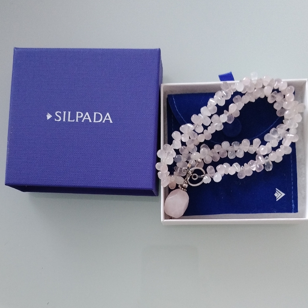 Silpada Pink Gemstone Necklace